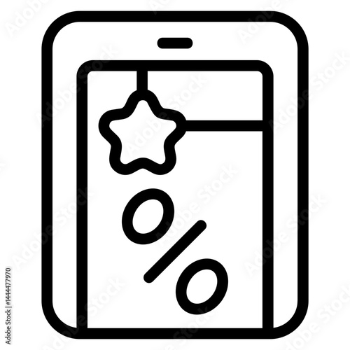Good Discount Line Icon