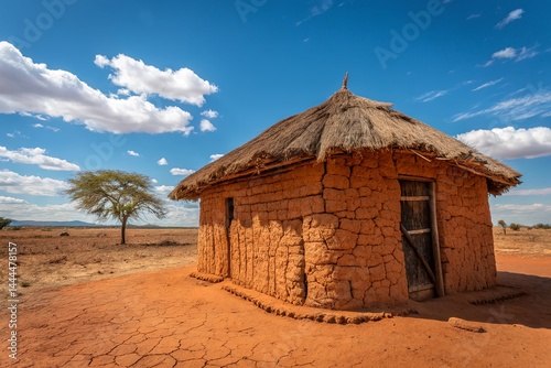 Charming African Mud House with Thatched Roof, Explore Traditional African Homes, Discover the Beauty of Mud House Architecture in Africa, See Pictures of Thatched Roof Houses in Rural Africa.