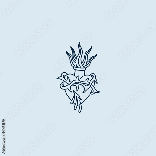 THESE HIGH QUALITY SACRED HEART JESUS VECTOR FOR USING VARIOUS TYPES OF DESIGN WORKS LIKE T-SHIRT, LOGO, TATTOO AND HOME WALL DESIGN