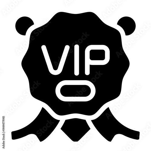 VIP Badge Solid Icon