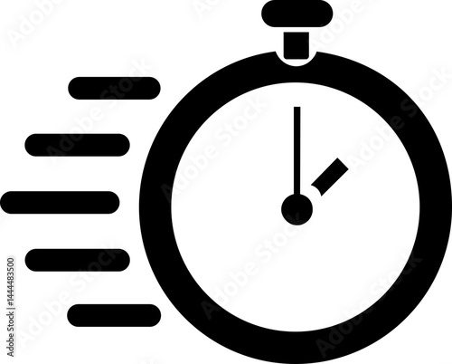 Stop watch Time speed icon. Solid icon vector illustration. Stop Speed Icon -  For website design, logo, app, template, ui, etc.
