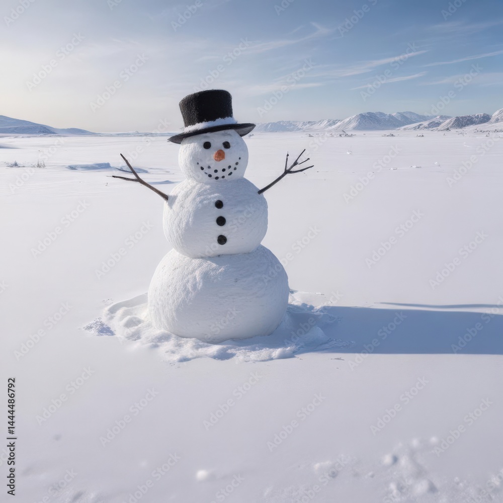 Obraz premium snowman on the snow