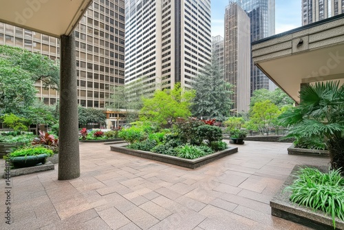 Urban oasis courtyard