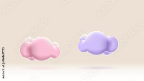 realistic cloud icon design vector background