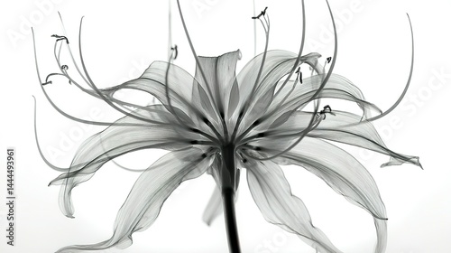 Wallpaper Mural Monochromatic floral structure in delicate detail. Torontodigital.ca
