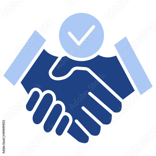 Partnership Flat Blue Icon