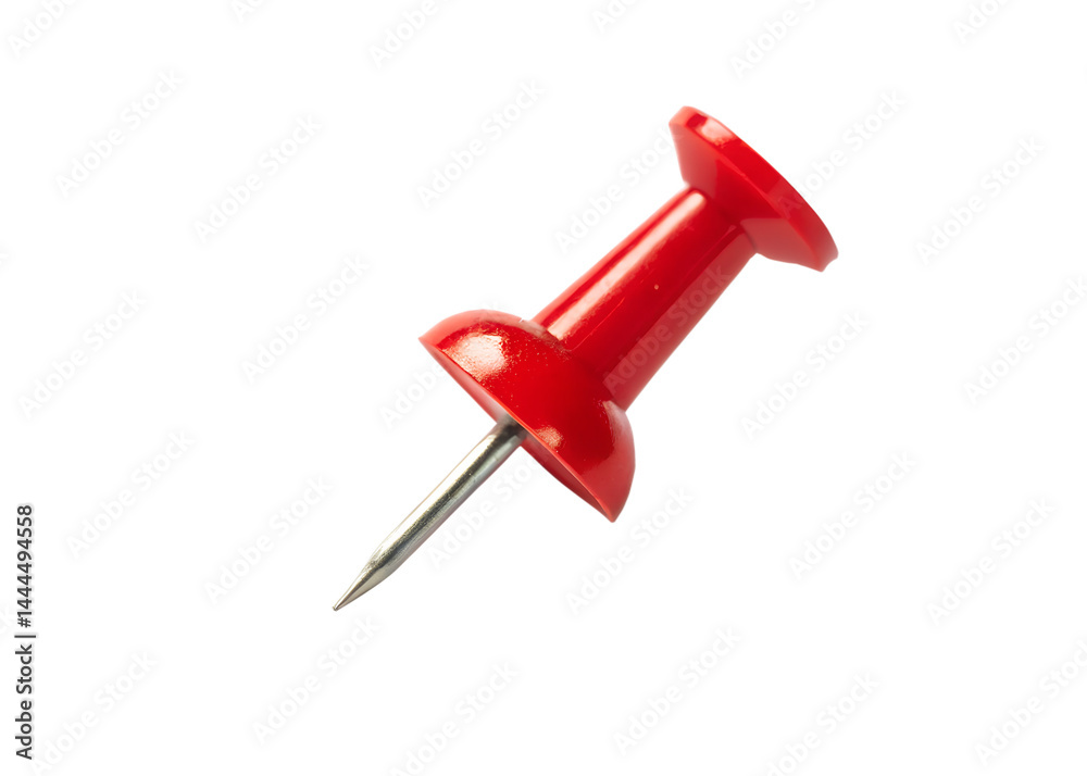 Red push pin on a transparent background Red push pin on a transparent background