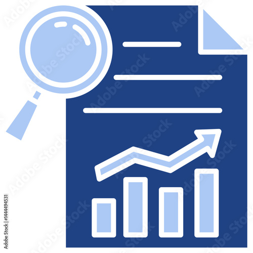 Report Flat Blue Icon