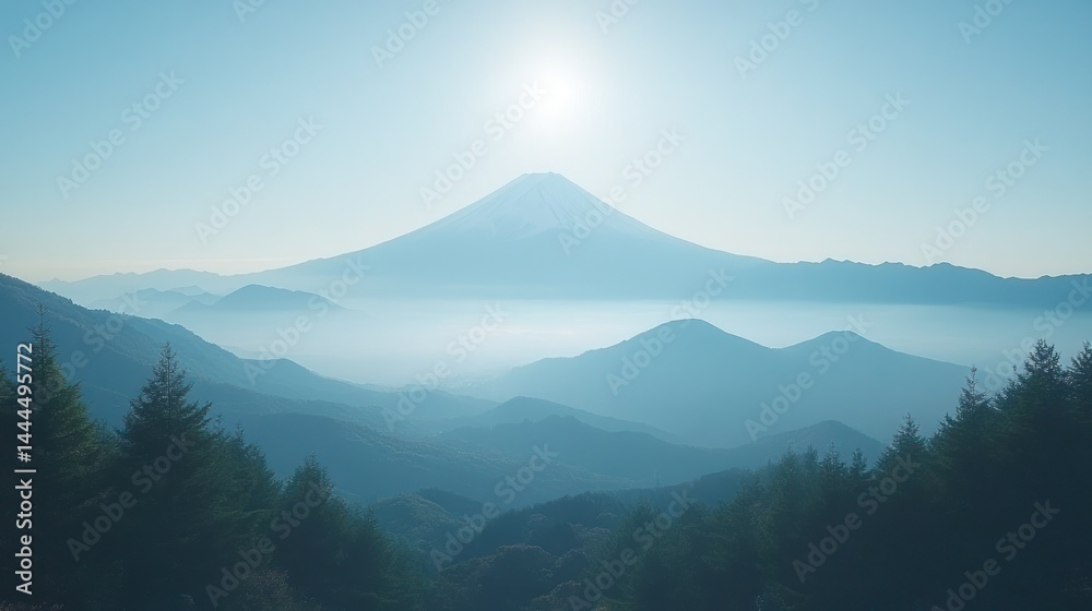 Fototapeta premium Majestic Mountain Range Sunrise
