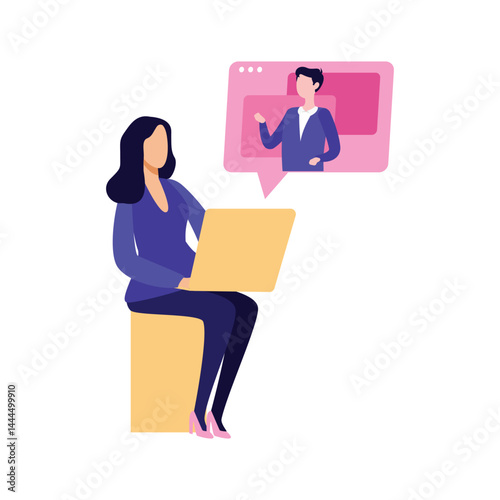 Chat support Vector illustration which can easily modify or edit