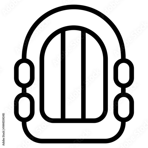 Inflatable boat Line Icon