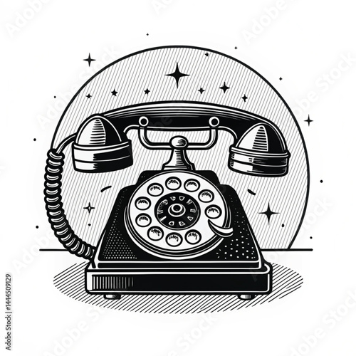 retro phone vector