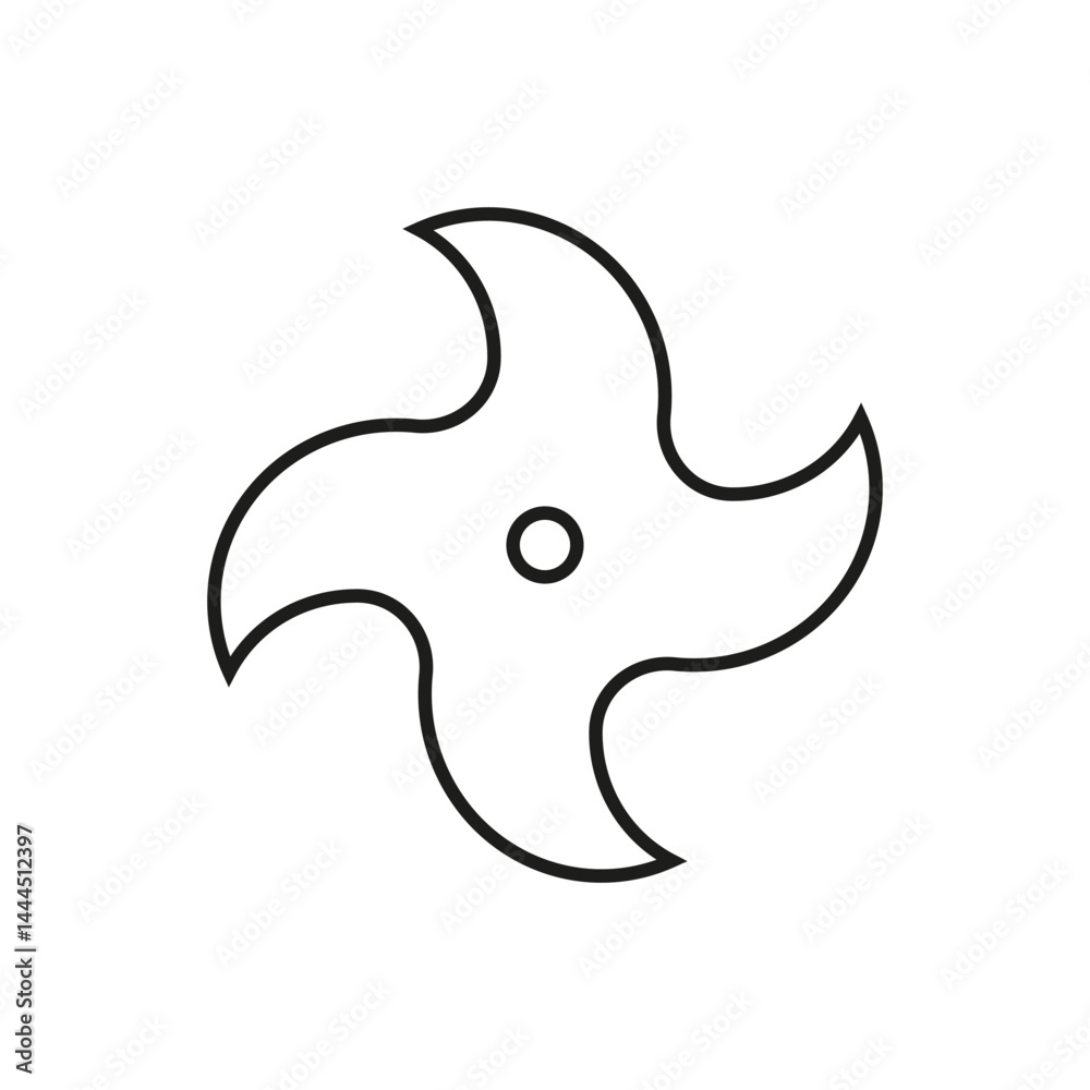Shuriken icon vector. Ninja illustration sign. Throwing stars symbol or logo. Shuriken icon vector. Ninja illustration sign. Throwing stars symbol or logo.