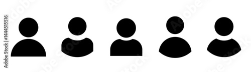 People. Account sign. User icon set. Vector avatar. Group of people icons. People black vector icons.