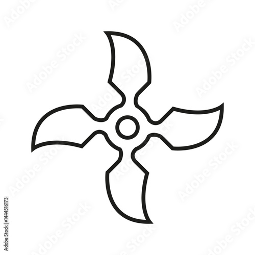 Shuriken icon vector. Ninja illustration sign. Throwing stars symbol or logo.