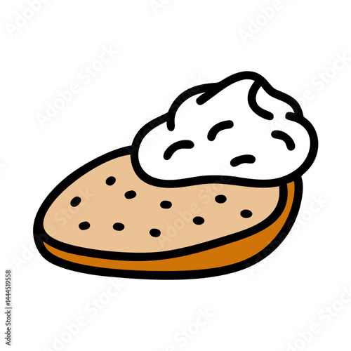  Baked Potato with Sour Cream Garnish