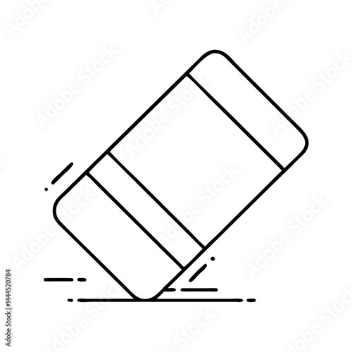 eraser icon, eraser line art - simple line art of eraser, perfect for eraser logos and icons