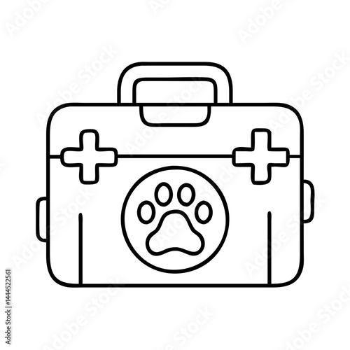 first aid kit for pets icon, first aid kit for pets line art - simple line art of first aid kit for pets, perfect for first aid kit for pets logos and icons