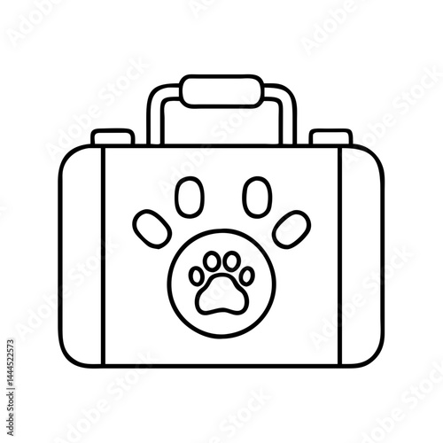 first aid kit for pets icon, first aid kit for pets line art - simple line art of first aid kit for pets, perfect for first aid kit for pets logos and icons