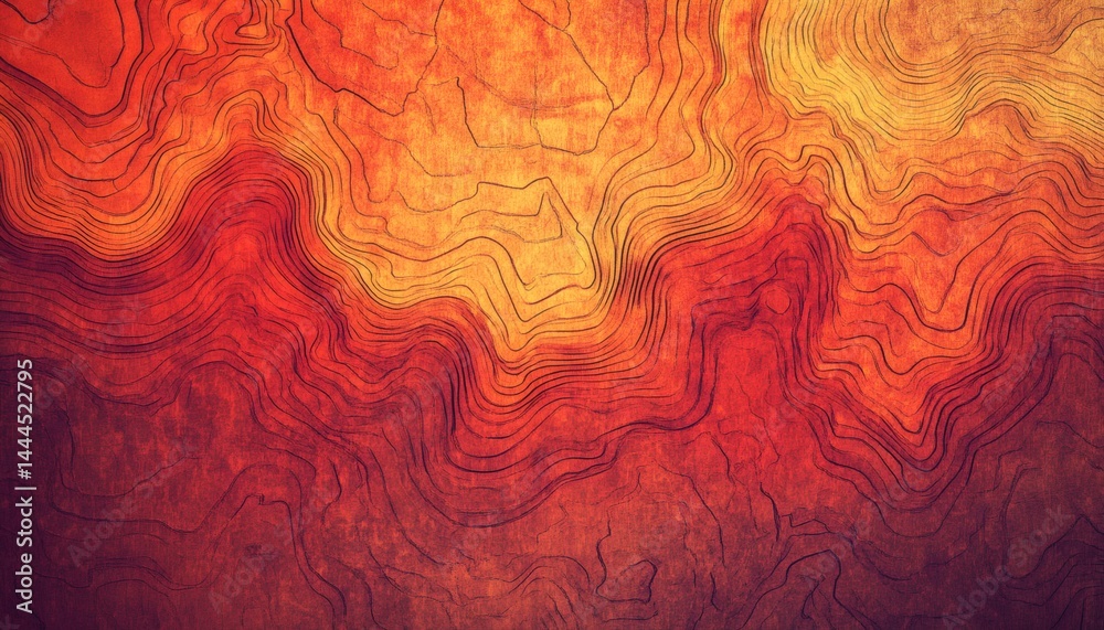 Fototapeta premium Abstract design with warm, textured lines.