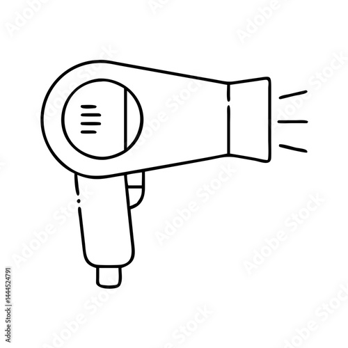 hairdryer icon, hairdryer line art - simple line art of hairdryer, perfect for hairdryer logos and icons