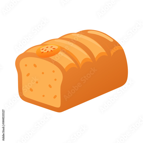  Delicious Pumpkin Bread Slice Illustration