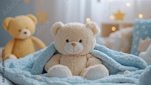 Teddy bear on the bed
