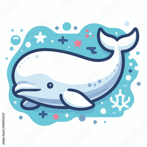 wildlife, animal, ocean, water, nature, underwater, sea, marine, beluga whale, beluga, blue, mammal, whale, arctic, aquatic, wild, fish, swim, dolphin, life, white, cute, illustration, marine life, po