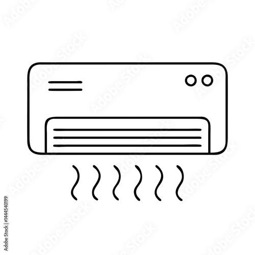 air conditioner icon, air conditioner line art - simple line art of air conditioner, perfect for air conditioner logos and icons
