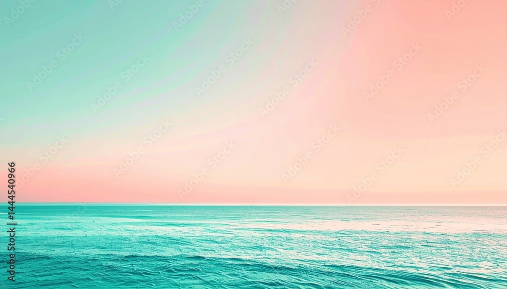 Obraz premium Serene ocean sunset coastal landscape photography tranquil environment wide-angle view nature concept