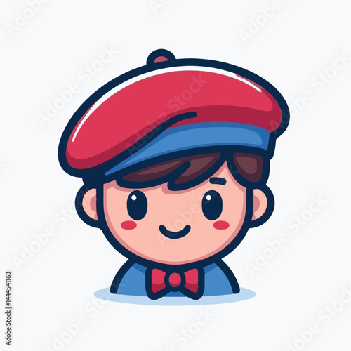beret, hat, cap, fashion, isolated, head, accessory, background, man, french, france, cartoon, white, style, vector, wear, design, character, female, vintage, artist, army, illustration, freedom, clot