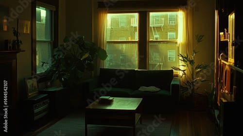 Wallpaper Mural Interior living room with plants and natural light from the window Torontodigital.ca