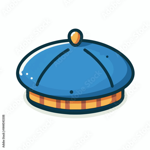 beret, hat, cap, fashion, isolated, head, accessory, background, man, french, france, cartoon, white, style, vector, wear, design, character, female, vintage, artist, army, illustration, freedom, clot