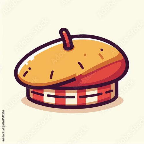 beret, hat, cap, fashion, isolated, head, accessory, background, man, french, france, cartoon, white, style, vector, wear, design, character, female, vintage, artist, army, illustration, freedom, clot