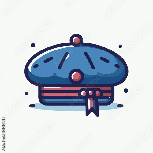 beret, hat, cap, fashion, isolated, head, accessory, background, man, french, france, cartoon, white, style, vector, wear, design, character, female, vintage, artist, army, illustration, freedom, clot