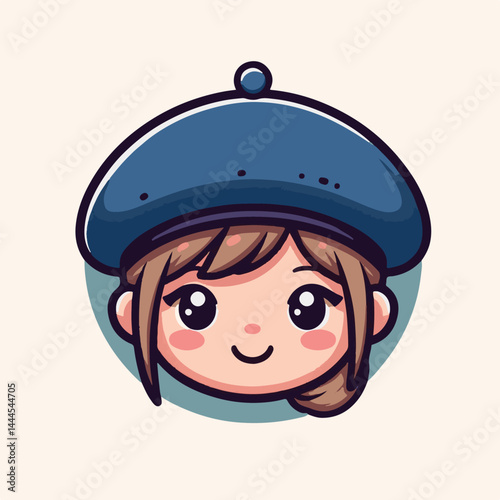 beret, hat, cap, fashion, isolated, head, accessory, background, man, french, france, cartoon, white, style, vector, wear, design, character, female, vintage, artist, army, illustration, freedom, clot