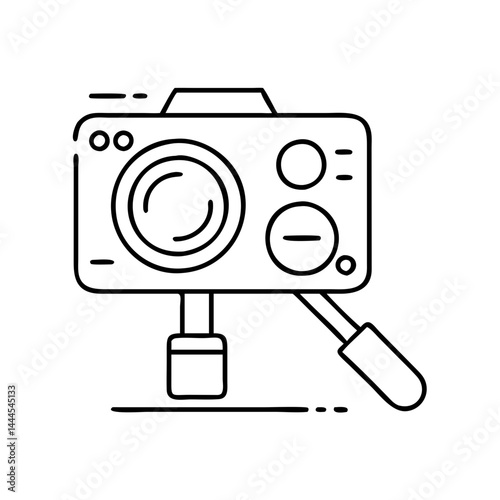 camera for inspection icon, camera for inspection line art - simple line art of camera for inspection, perfect for camera for inspection logos and icons