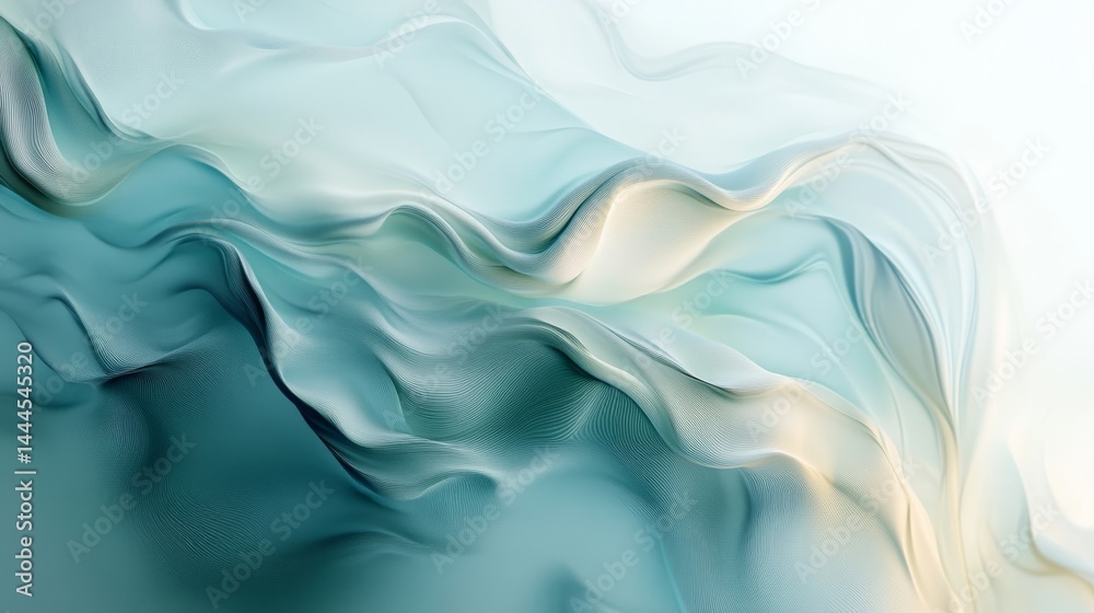 Obraz premium Abstract flowing forms in pastel shades.