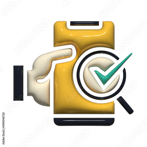 Successful mobile validation process icon