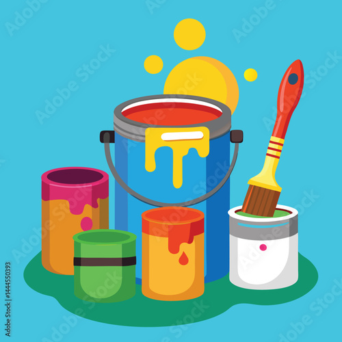 Discover a vibrant set of color paint cartoon icons. Perfect for artists and designers, this collection brings a splash of creativity and fun to any digital project.
