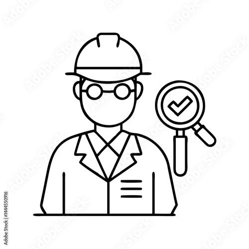 inspector icon, inspector line art - simple line art of inspector, perfect for inspector logos and icons