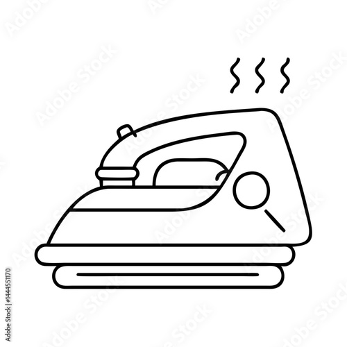 ironing icon, ironing line art - simple line art of ironing, perfect for ironing logos and icons