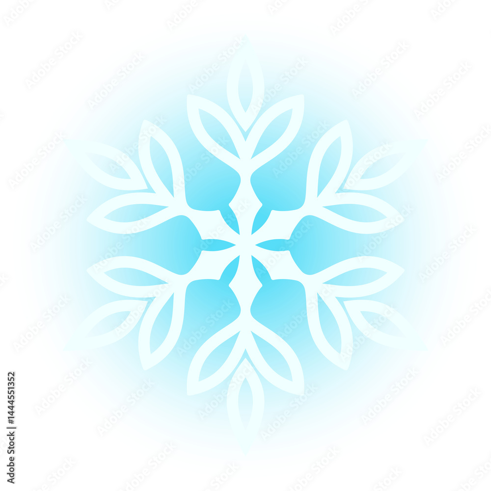 Obraz premium Blue Shiny Snowflake