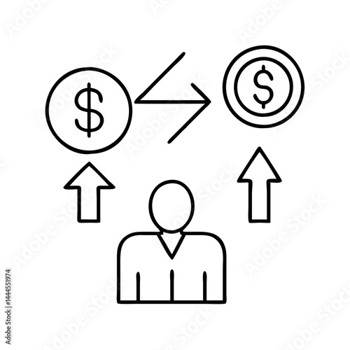 leverage icon, leverage line art - simple line art of leverage, perfect for leverage logos and icons