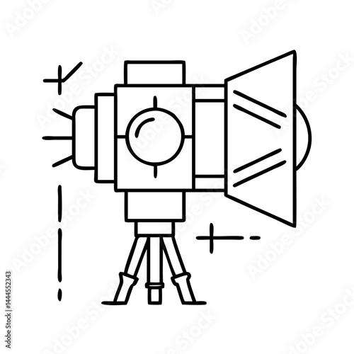 lighting equipment icon, lighting equipment line art - simple line art of lighting equipment, perfect for lighting equipment logos and icons