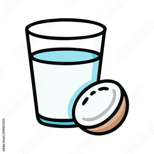  Creamy Coconut Milk in a Glass