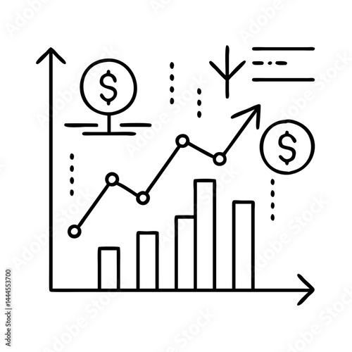 market sentiment icon, market sentiment line art - simple line art of market sentiment, perfect for market sentiment logos and icons