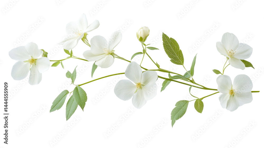 Fototapeta premium White wildflower blossom, cut out transparent
