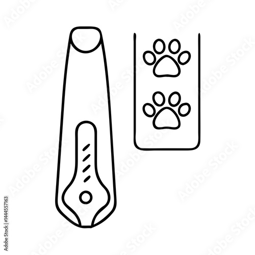 pet nail file icon, pet nail file line art - simple line art of pet nail file, perfect for pet nail file logos and icons