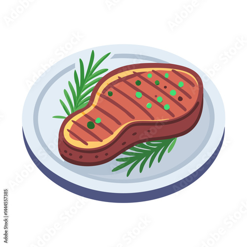  Savory Grilled Beef Steak with Rosemary